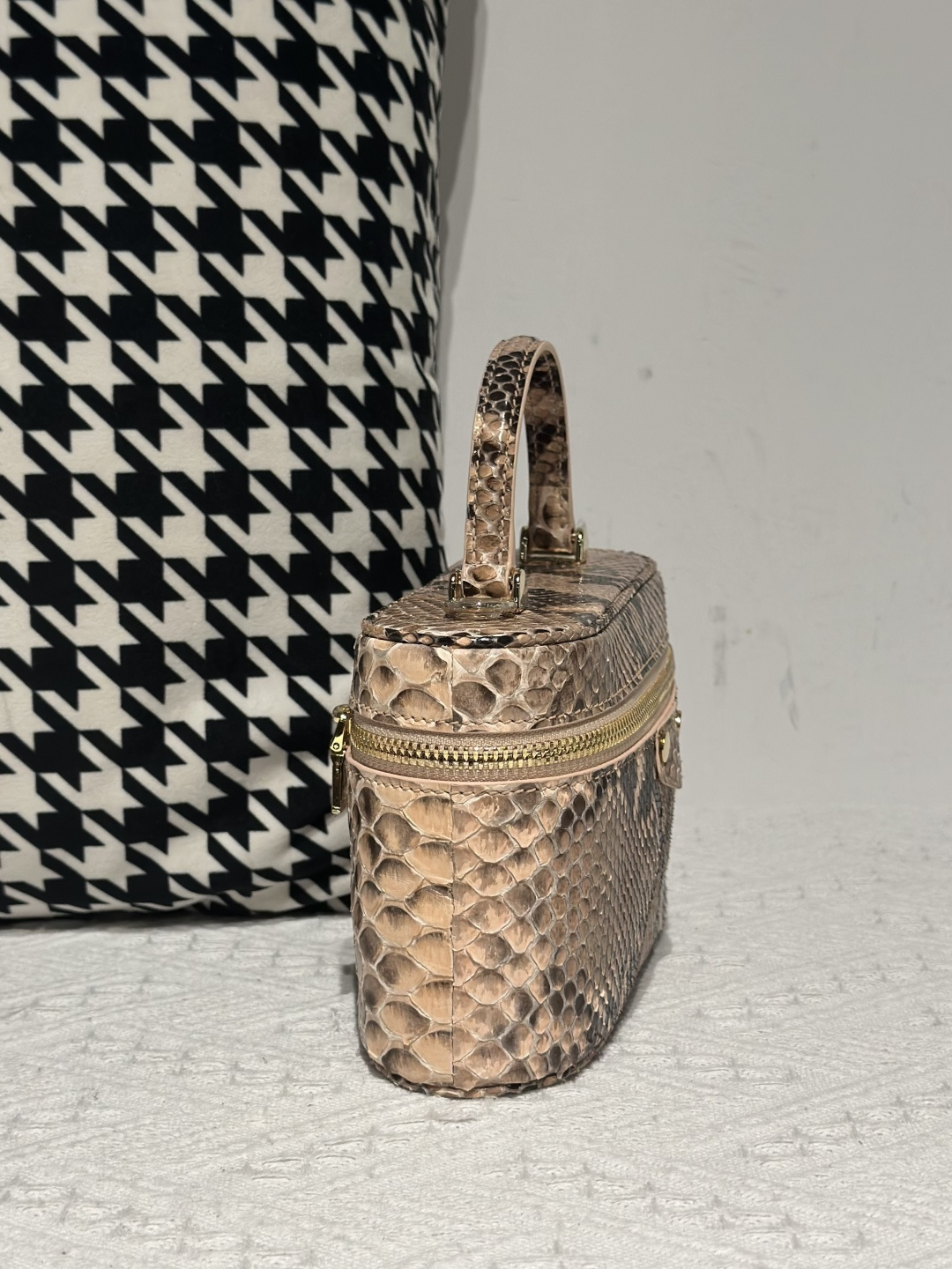 Python Leather Natural Pattern Gold Hardware Bag Collection WPB011 photo 5