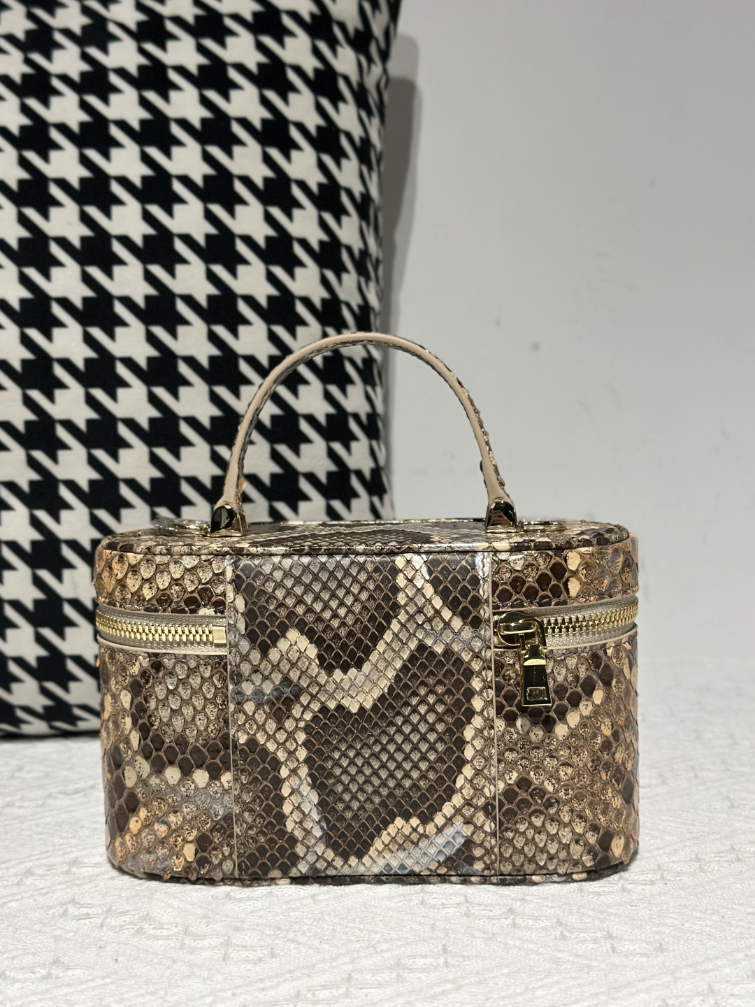 Python Leather Orange Natural Pattern Gold Hardware Bag Collection WPB013 photo 2