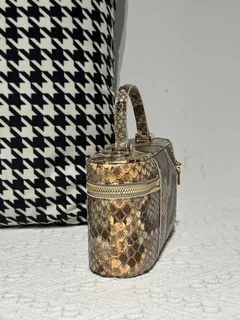 Python Leather Orange Natural Pattern Gold Hardware Bag Collection WPB013 image 4