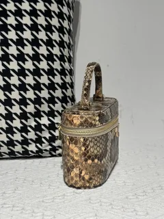 Python Leather Orange Natural Pattern Gold Hardware Bag Collection WPB013 image 5