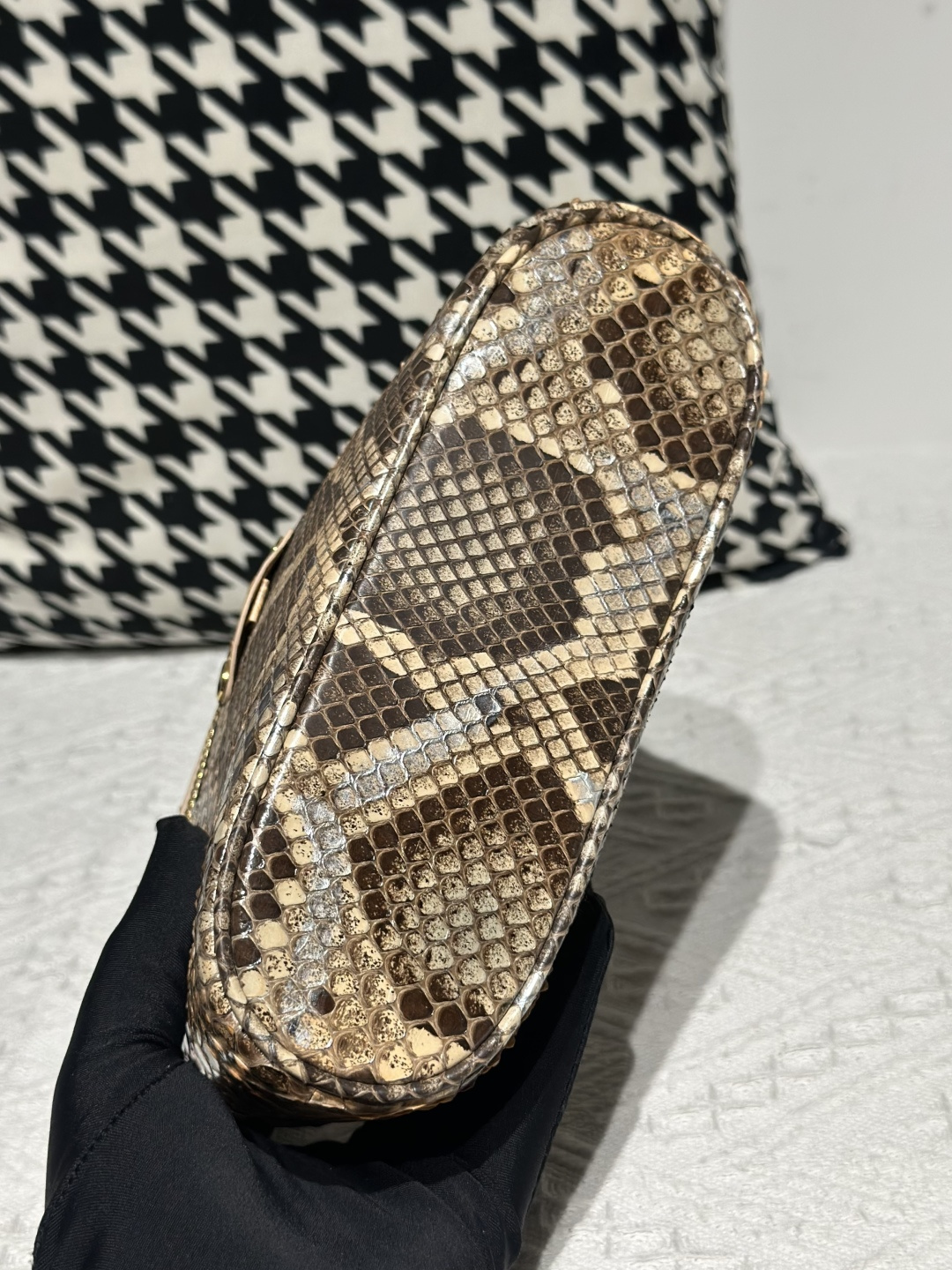 Python Leather Orange Natural Pattern Gold Hardware Bag Collection WPB013 photo 6