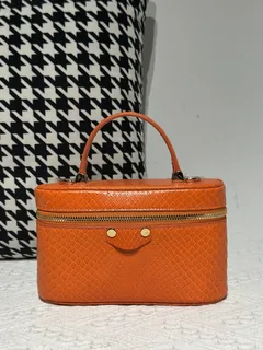Python Leather Orange Gold Hardware Bag Collection WPB014 image 1