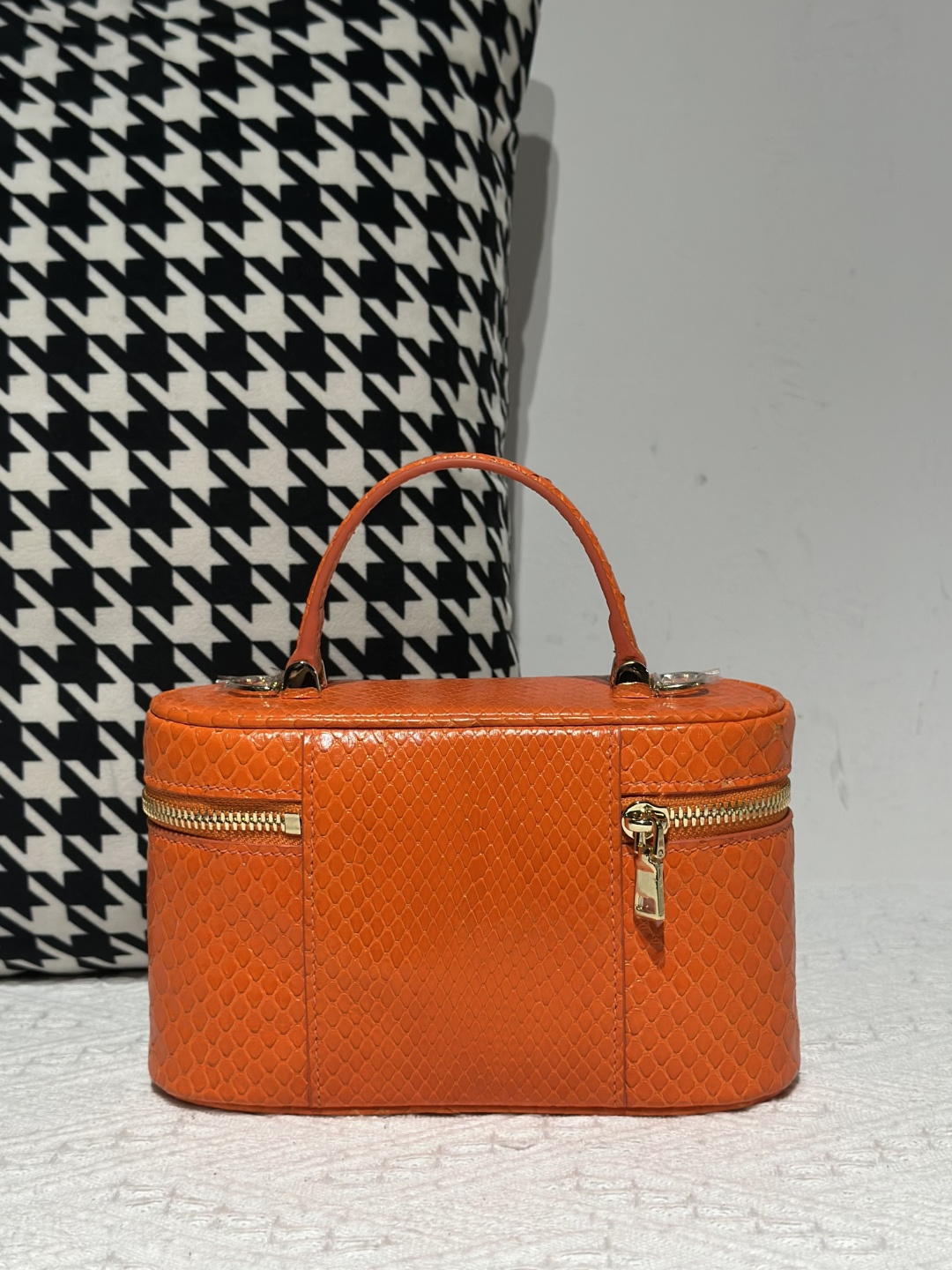 Python Leather Orange Gold Hardware Bag Collection WPB014 photo 2