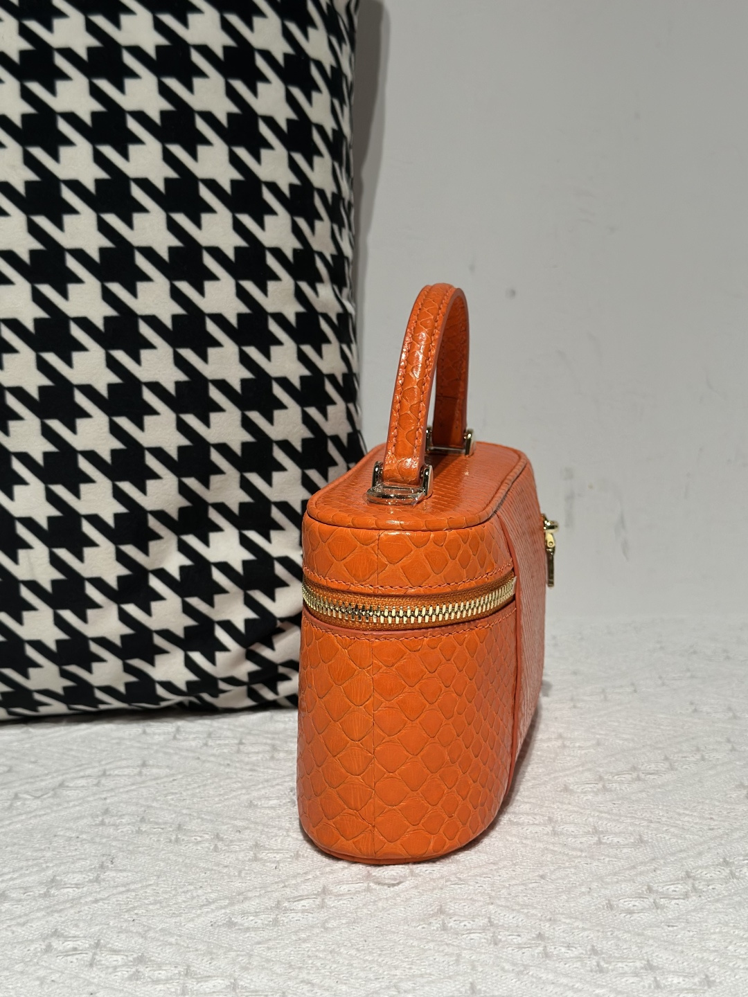 Python Leather Orange Gold Hardware Bag Collection WPB014 photo 4