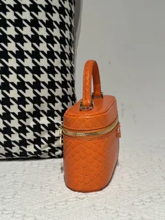 Python Leather Orange Gold Hardware Bag Collection WPB014 image 5