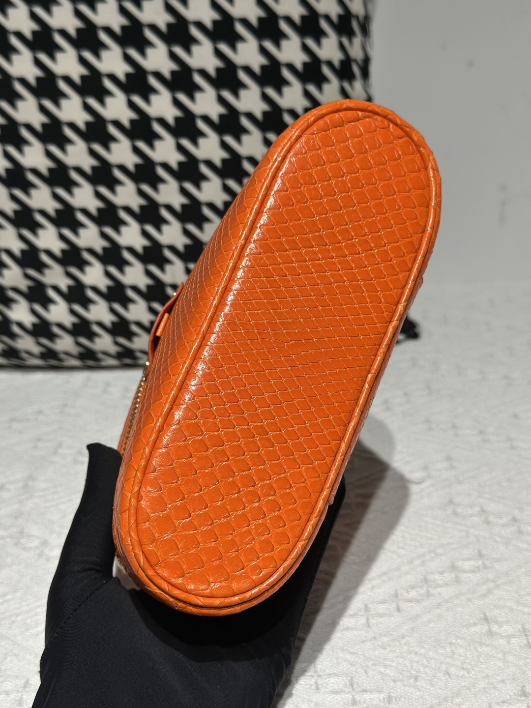 Python Leather Orange Gold Hardware Bag Collection WPB014 photo 6