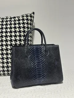 Python Leather Blue Silver Hardware Bag Collection WPB015 image 2