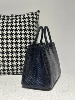 Python Leather Blue Silver Hardware Bag Collection WPB015 image 3