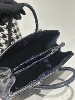 Python Leather Blue Silver Hardware Bag Collection WPB015 image 5