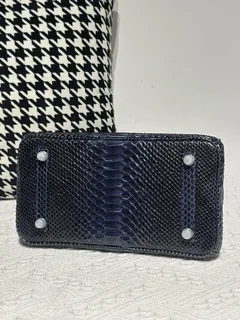 Python Leather Blue Silver Hardware Bag Collection WPB015 image 6