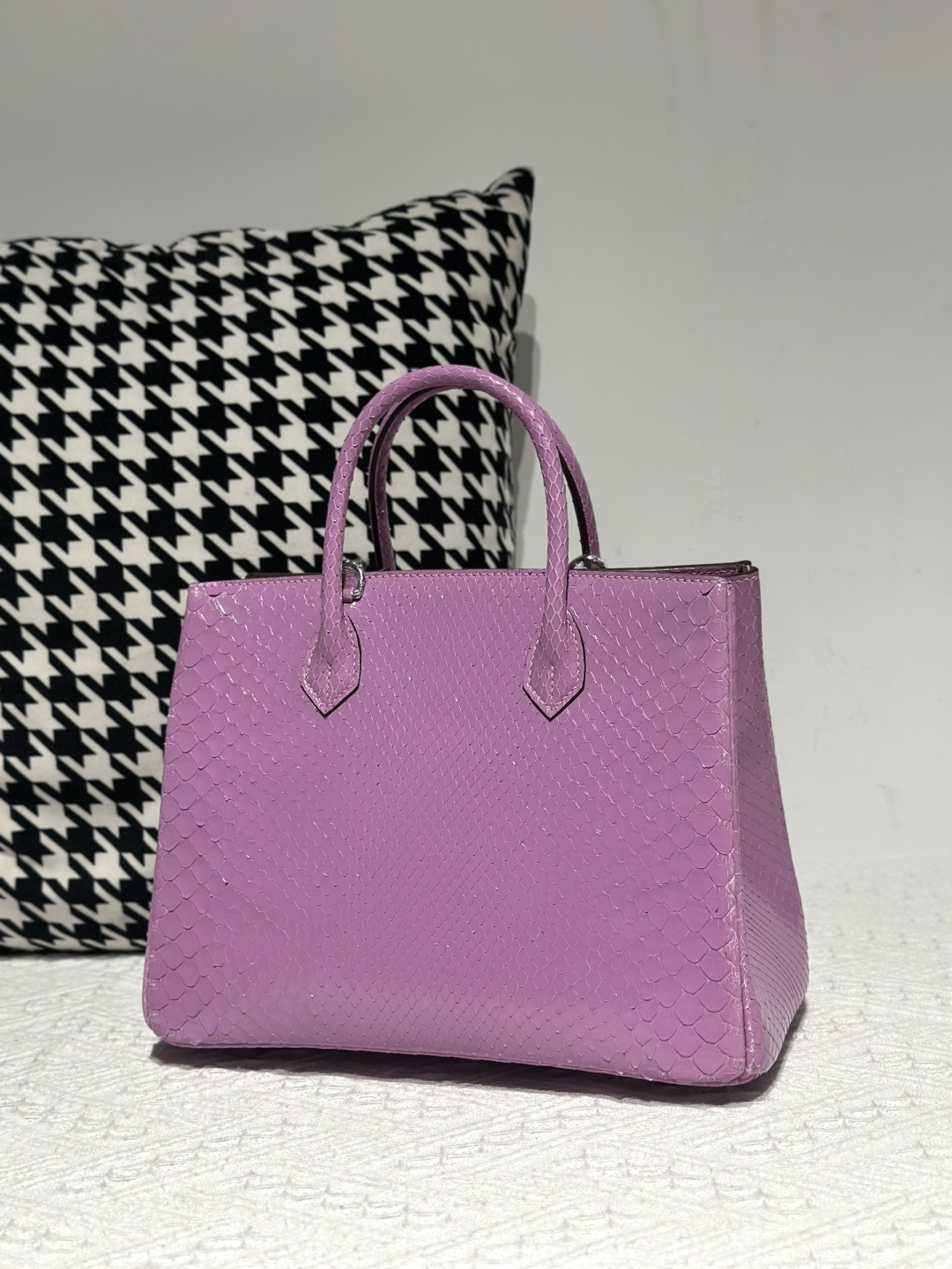 Python Leather Purple Silver Hardware Bag Collection WPB017 photo 2