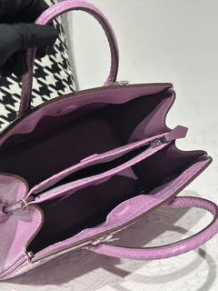 Python Leather Purple Silver Hardware Bag Collection WPB017 image 3