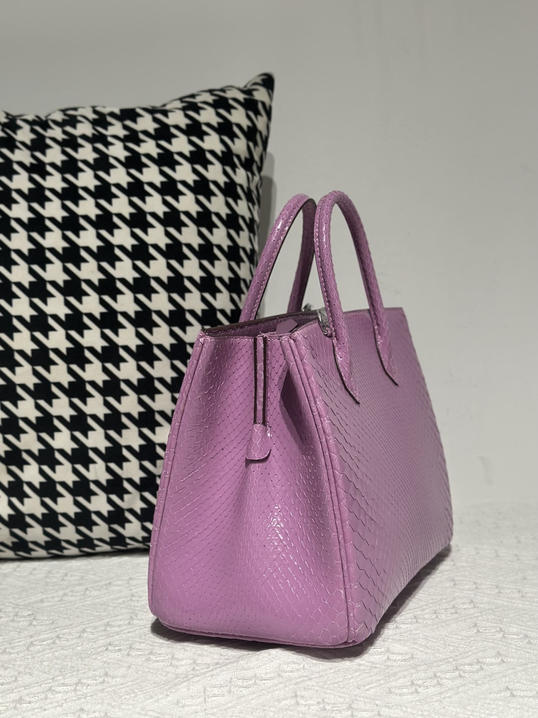 Python Leather Purple Silver Hardware Bag Collection WPB017 photo 4