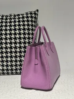 Python Leather Purple Silver Hardware Bag Collection WPB017 image 5