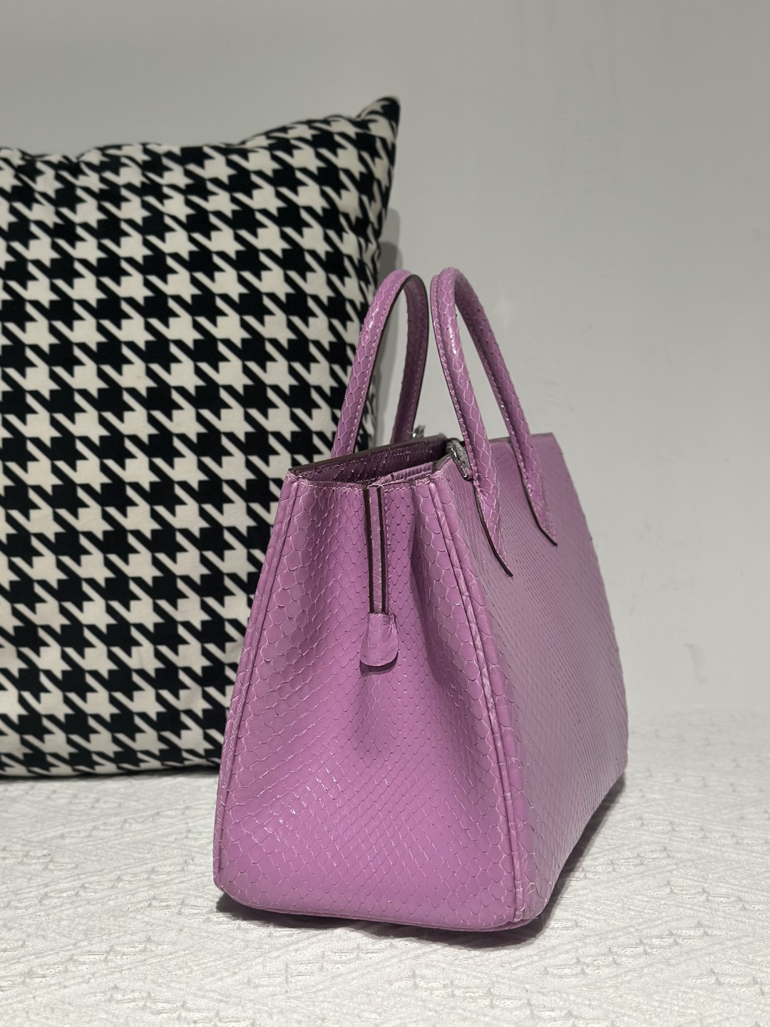 Python Leather Purple Silver Hardware Bag Collection WPB017 photo 5