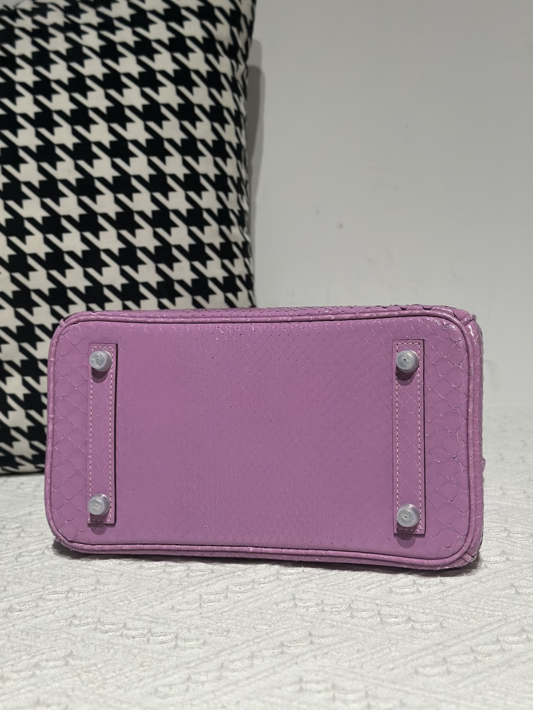 Python Leather Purple Silver Hardware Bag Collection WPB017 photo 6