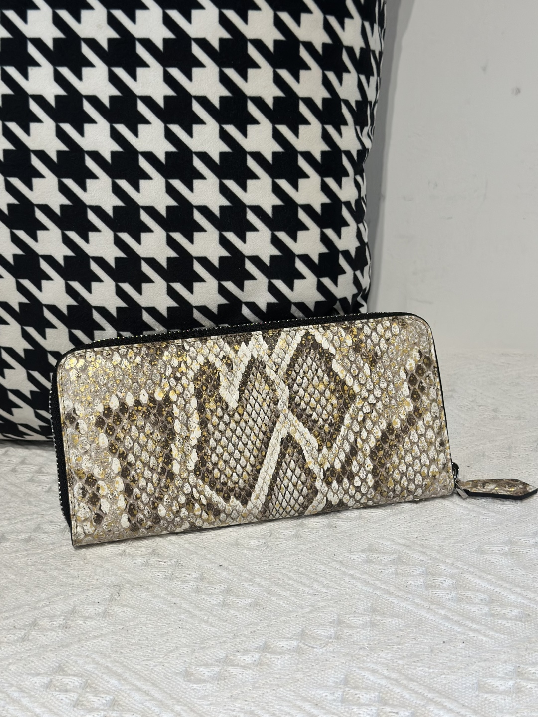 Python Leather Clutch Bag WPB020 photo 2