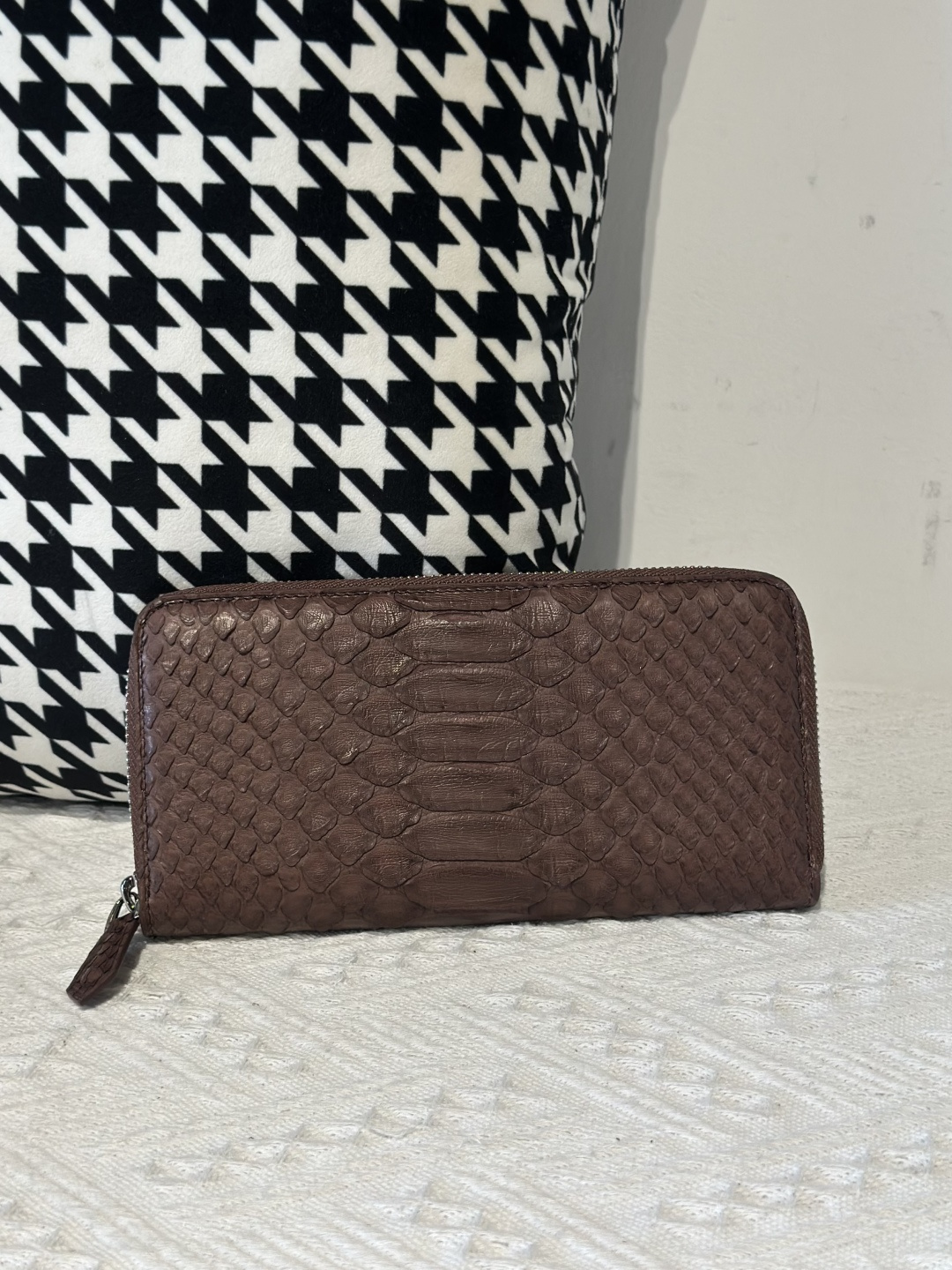 Python Leather Clutch Bag WPB020 photo 7