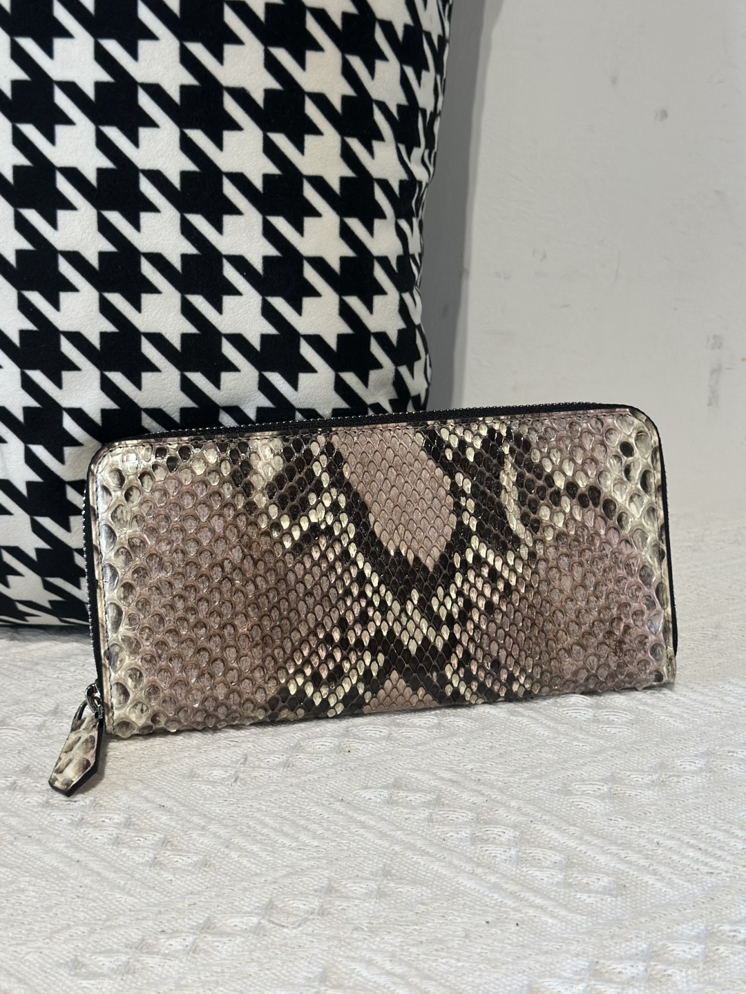 Python Leather Clutch Bag WPB020 photo 10