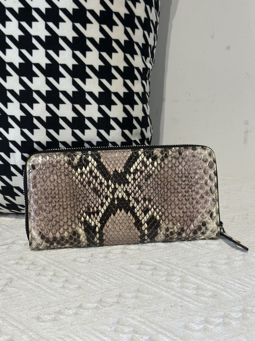 Python Leather Clutch Bag WPB020 photo 11