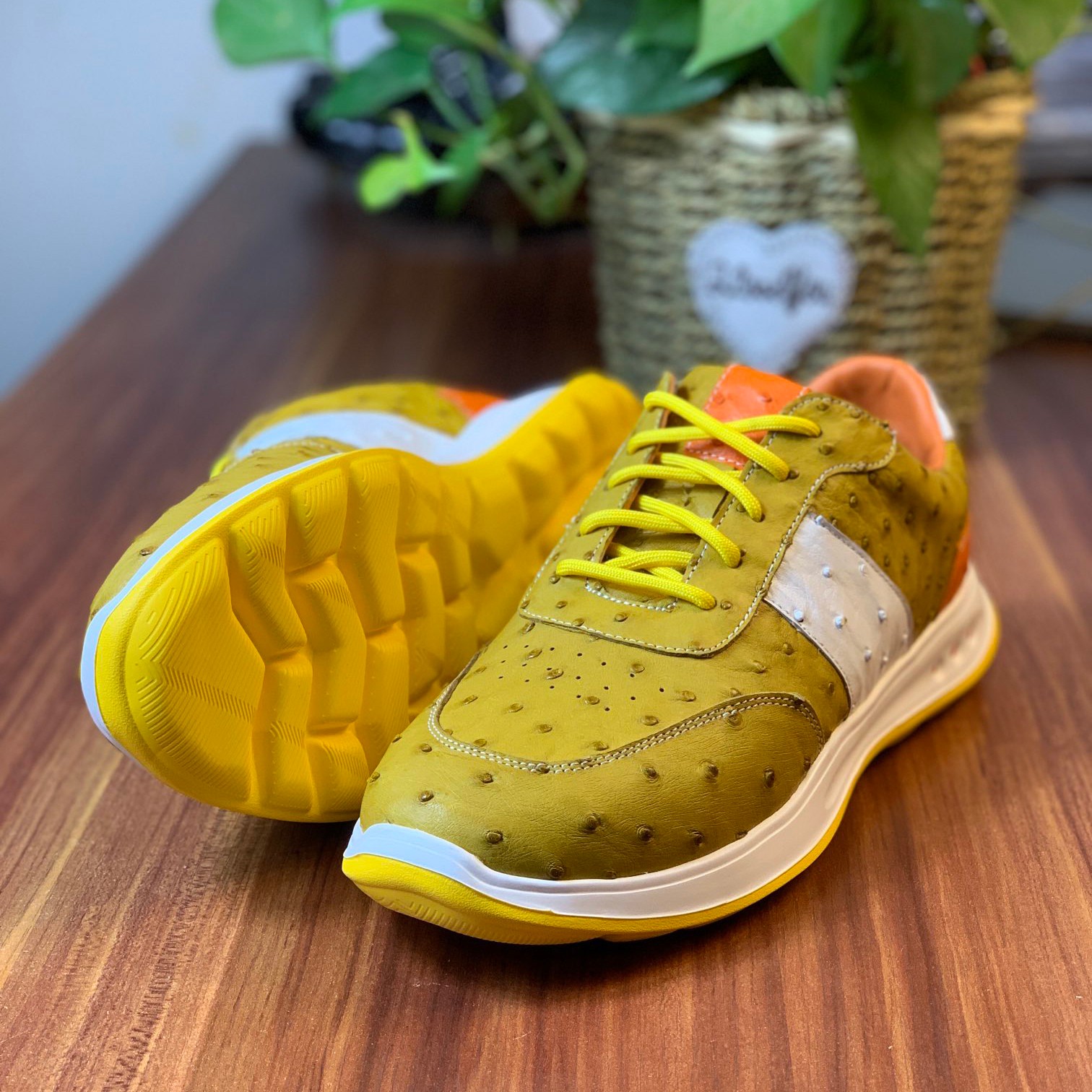 Ostrich Leather Lightweight EVA Running Shoes FOS015 photo 2