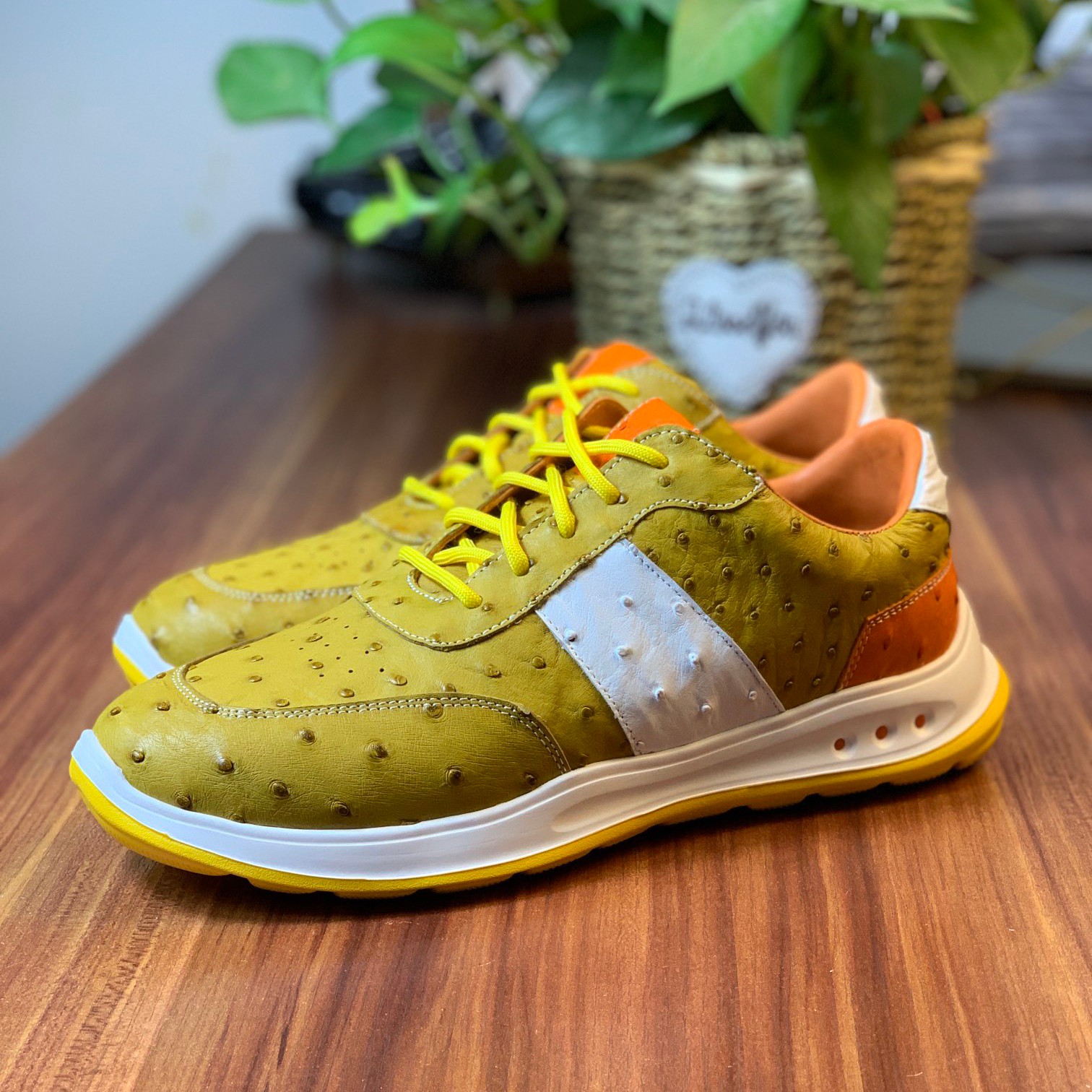 Ostrich Leather Lightweight EVA Running Shoes FOS015 photo 3