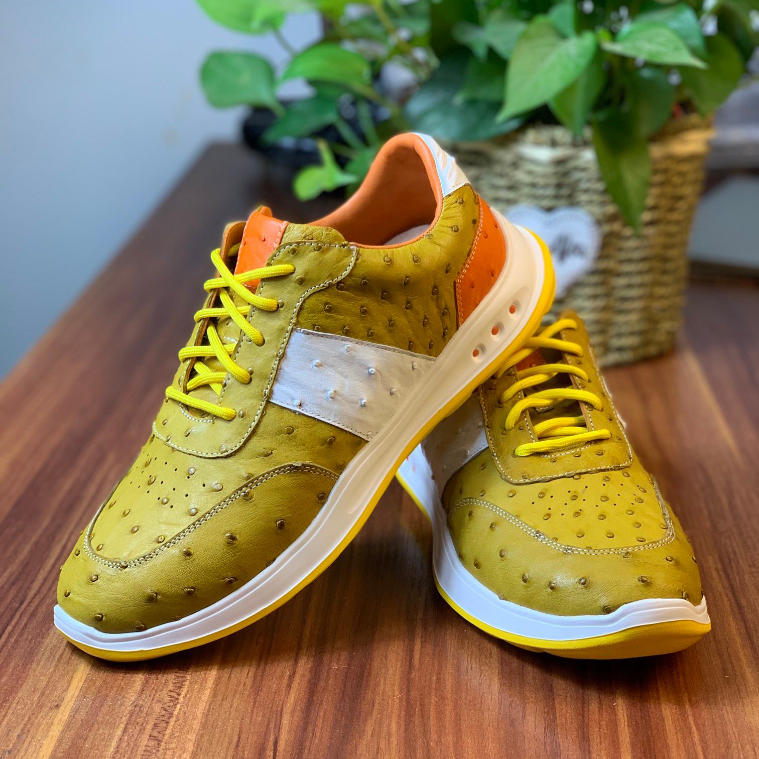 Ostrich Leather Lightweight EVA Running Shoes FOS015 photo 5