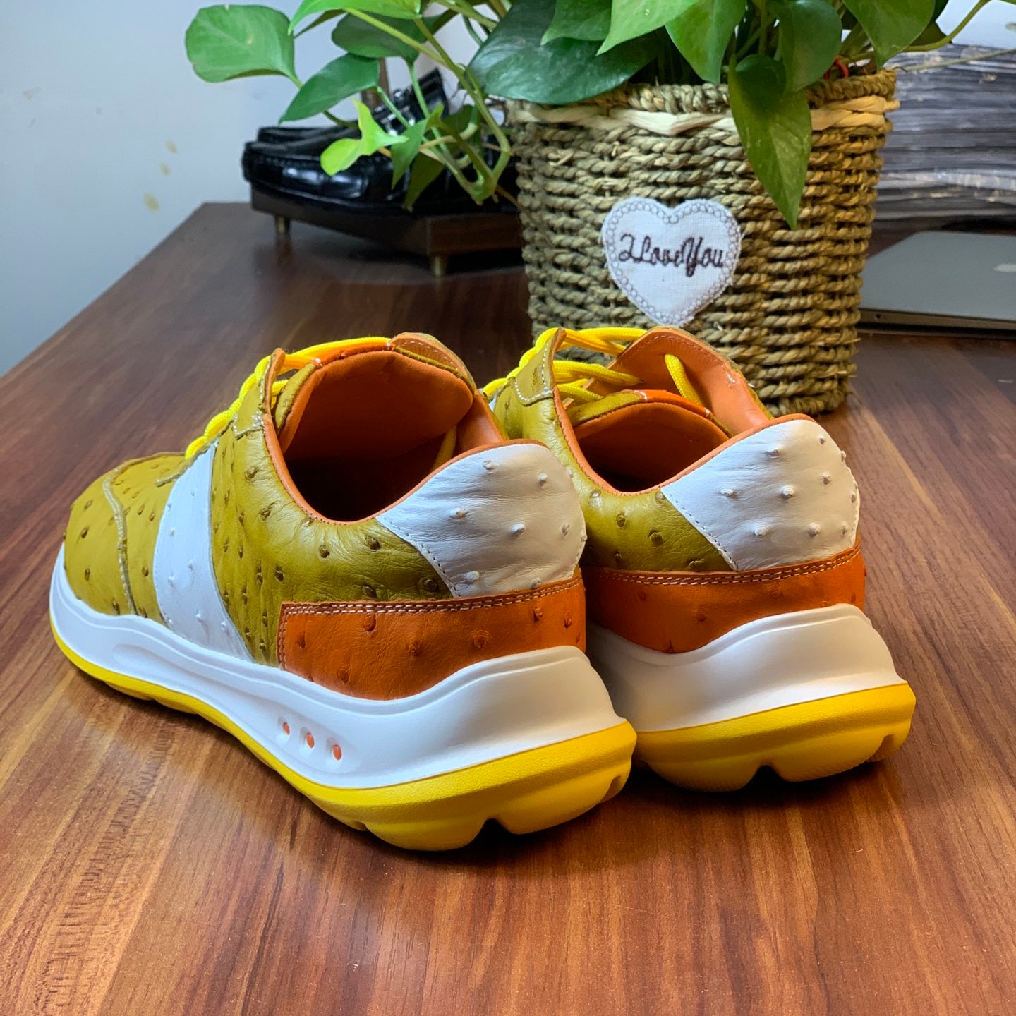 Ostrich Leather Lightweight EVA Running Shoes FOS015 photo 6