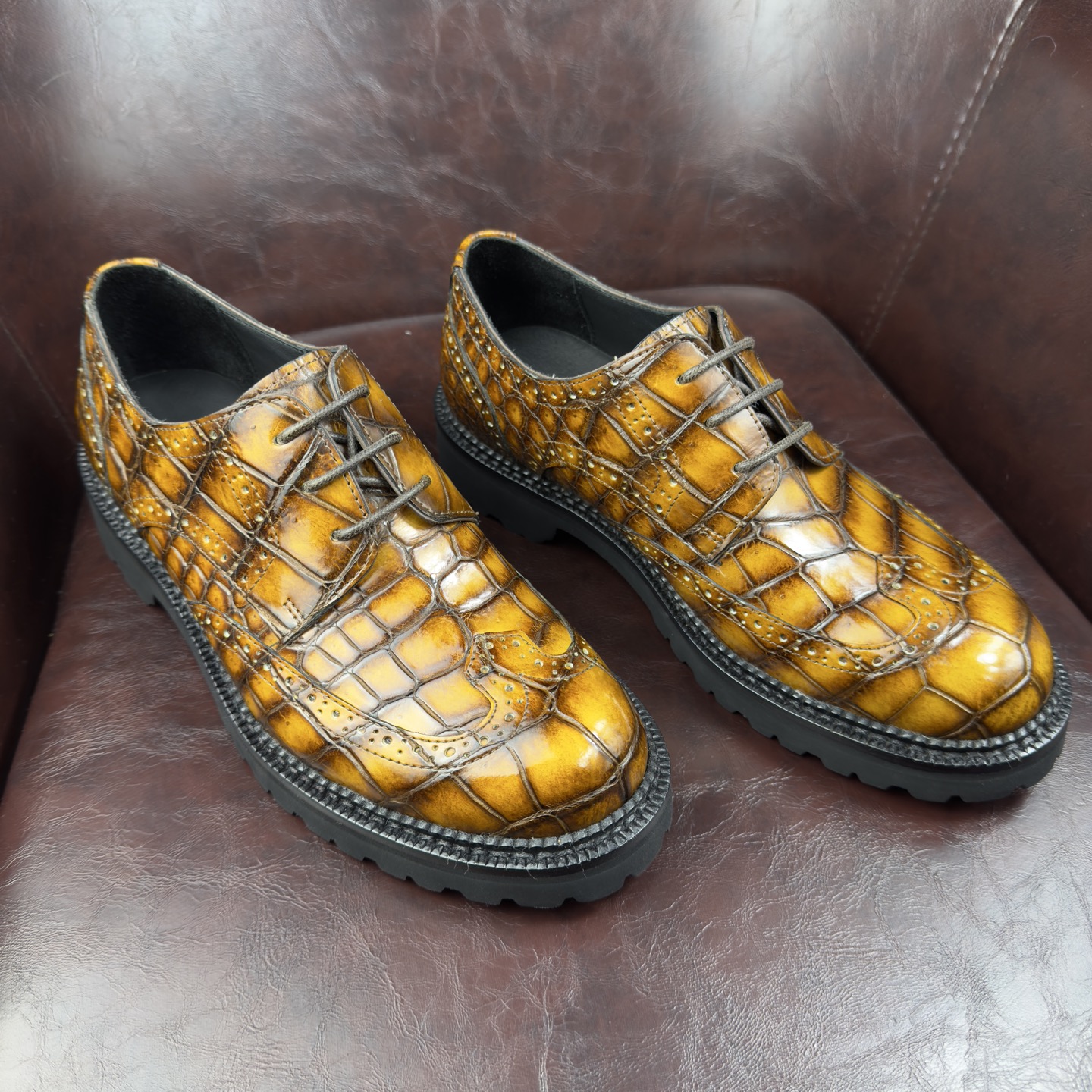 Crocodile Leather Nile Round-Toe Shoes BCS007 image 2