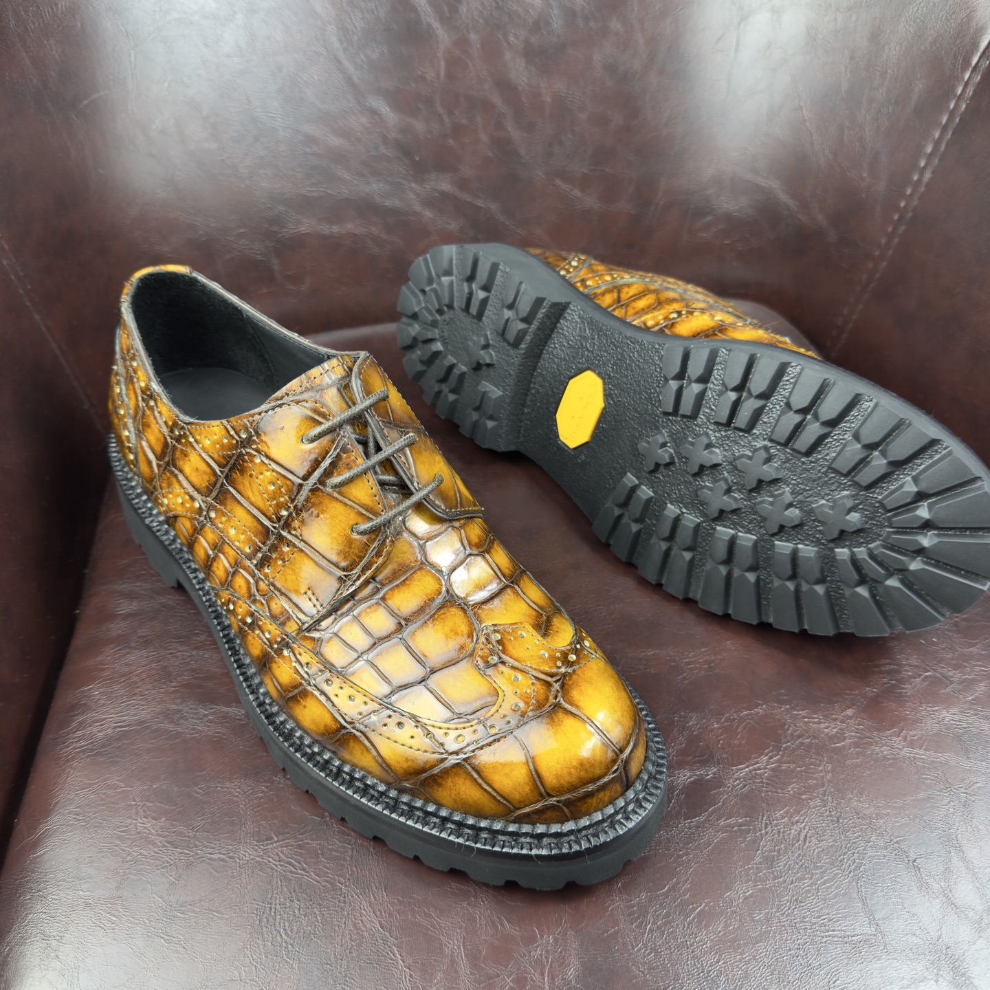 Crocodile Leather Nile Round-Toe Shoes BCS007 image 3