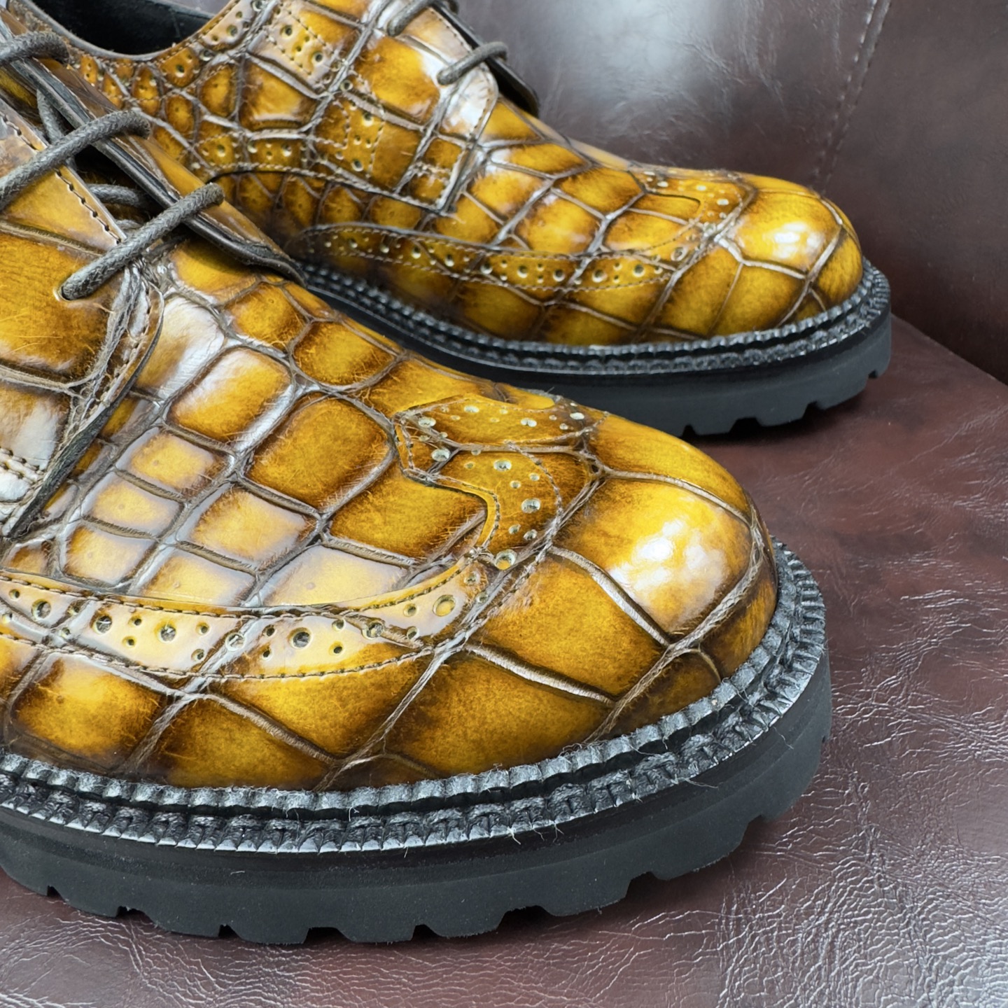 Crocodile Leather Nile Round-Toe Shoes BCS007 image 6