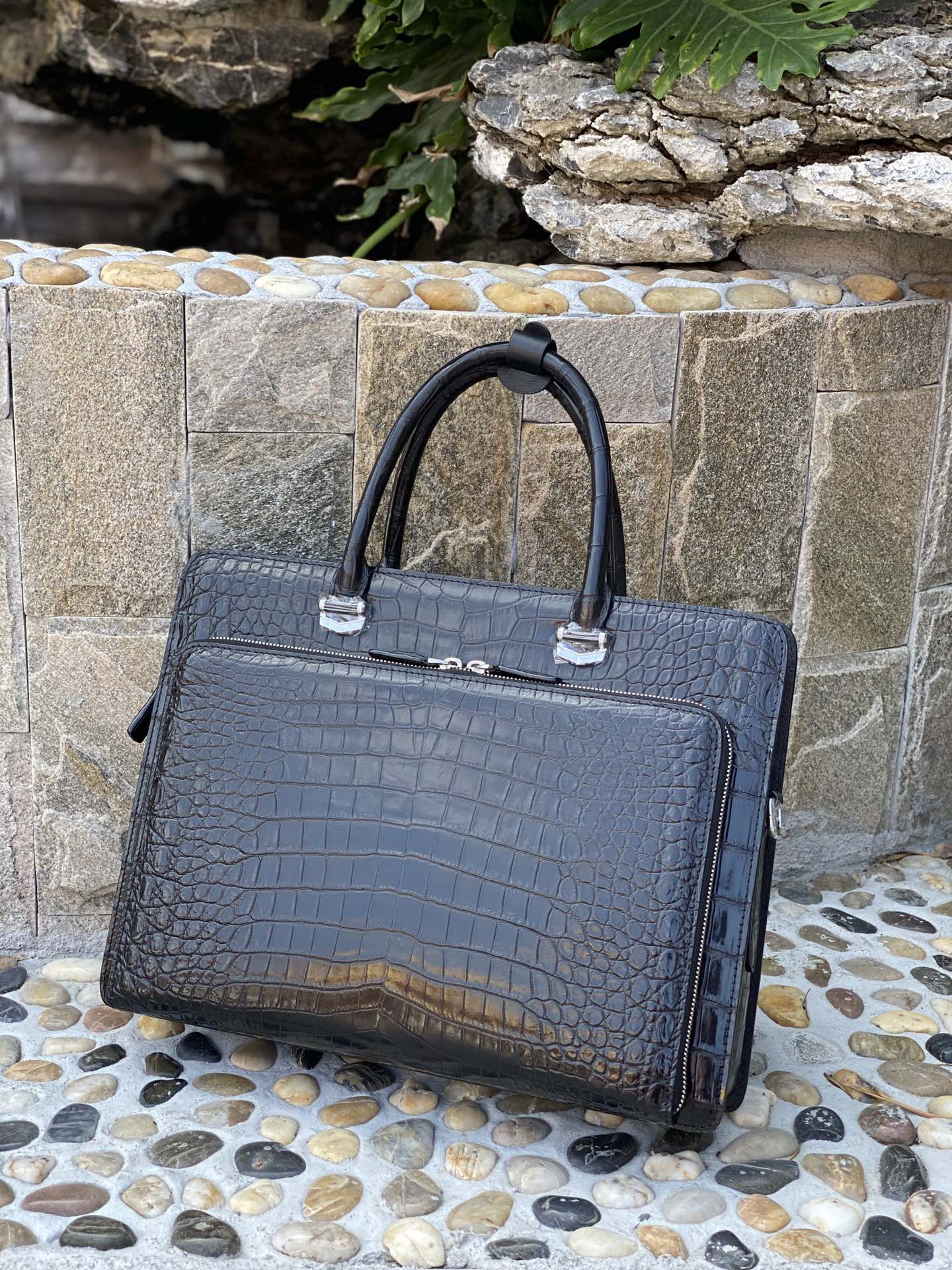 Crocodile Leather Classic Briefcase HCB003 image 2