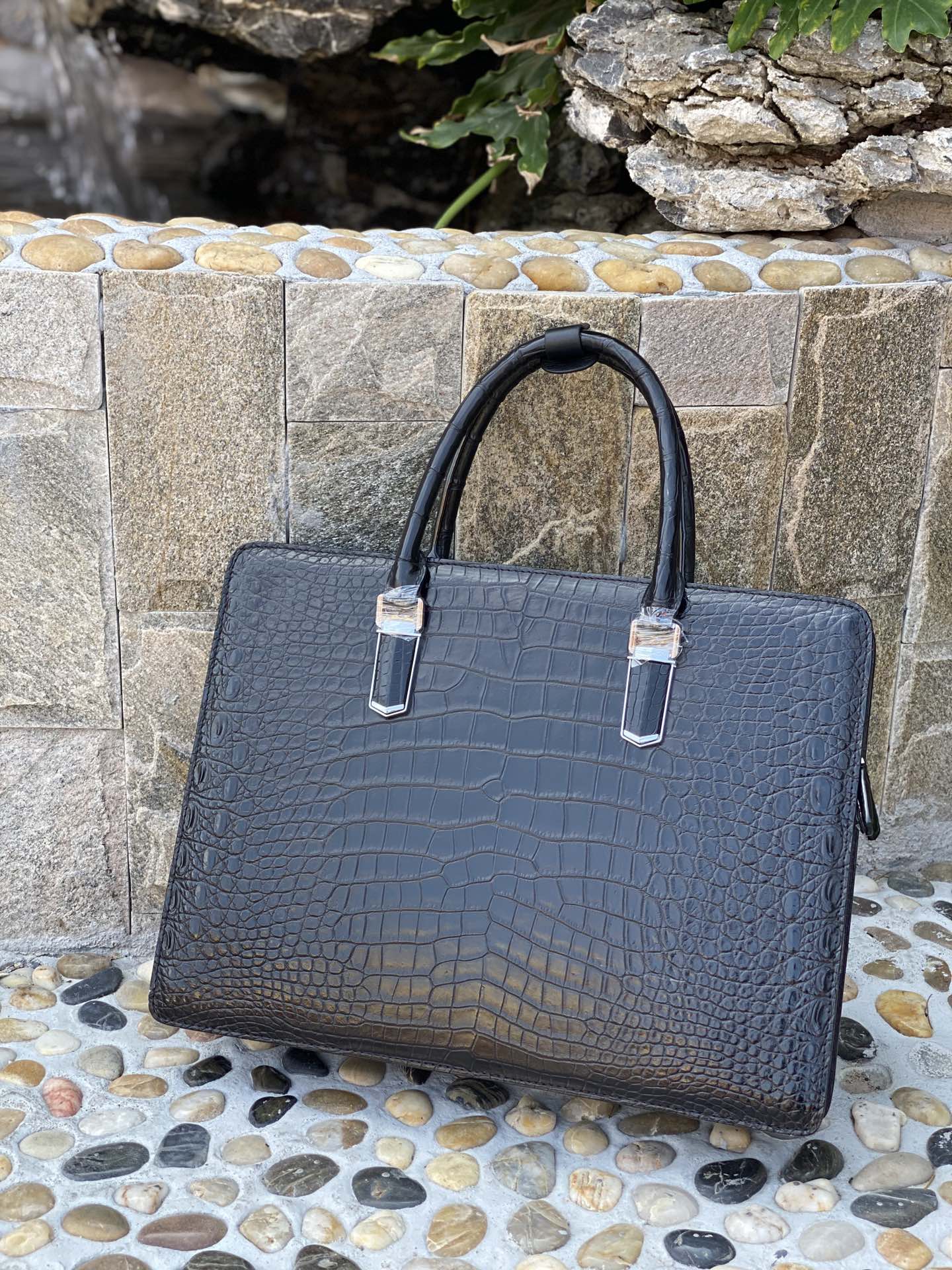 Crocodile Leather Classic Briefcase HCB003 image 3