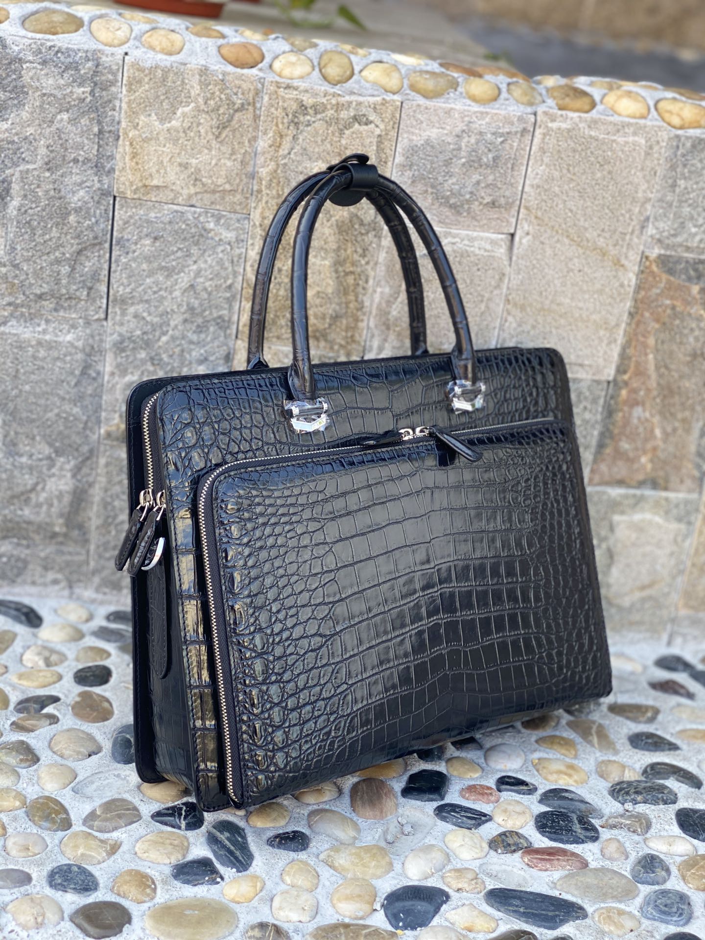 Crocodile Leather Classic Briefcase HCB003 image 4
