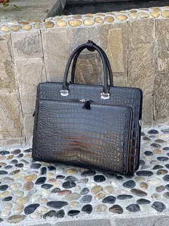 Crocodile Leather Classic Briefcase HCB003 image 5
