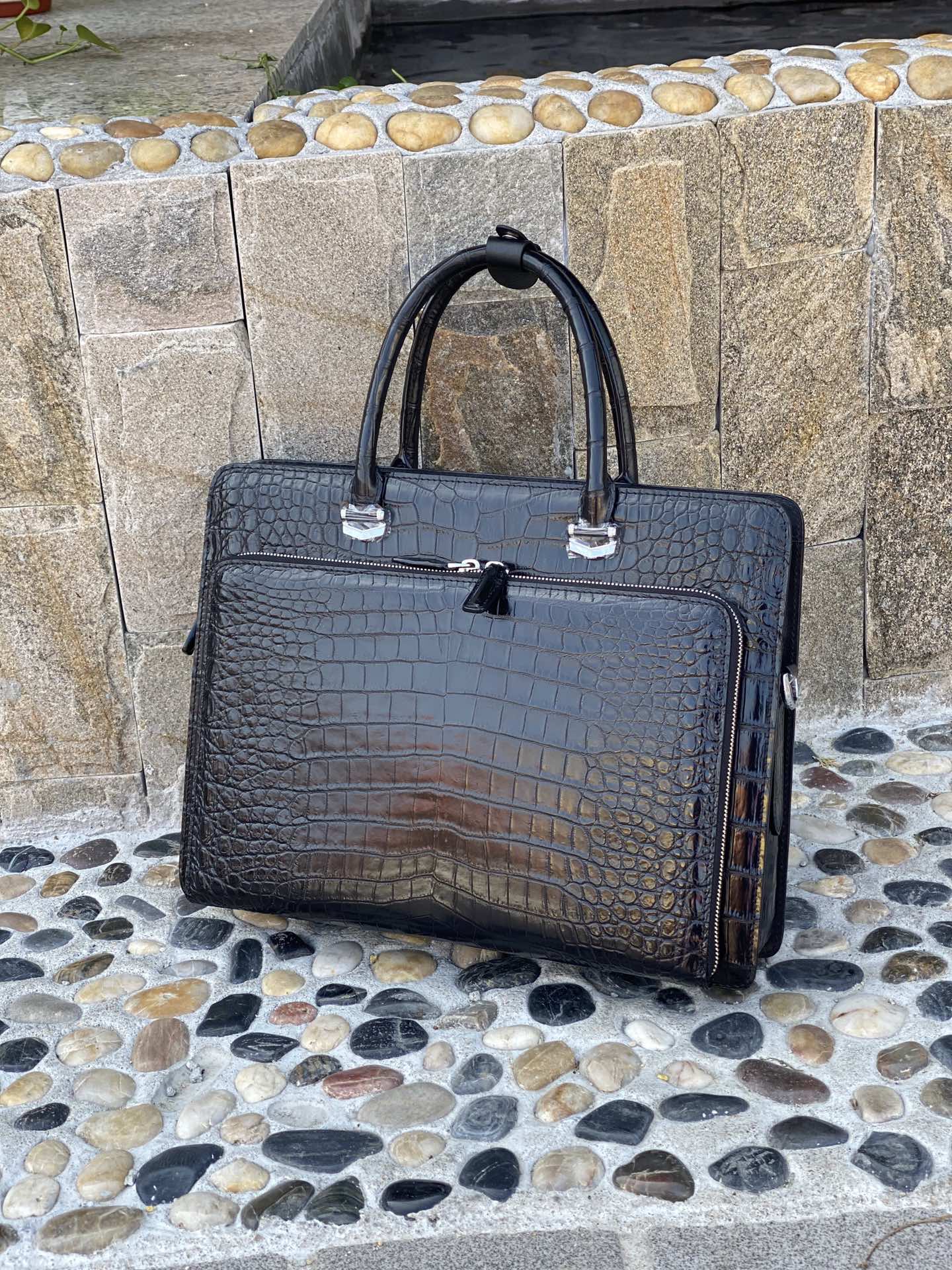 Crocodile Leather Classic Briefcase HCB003 image 5