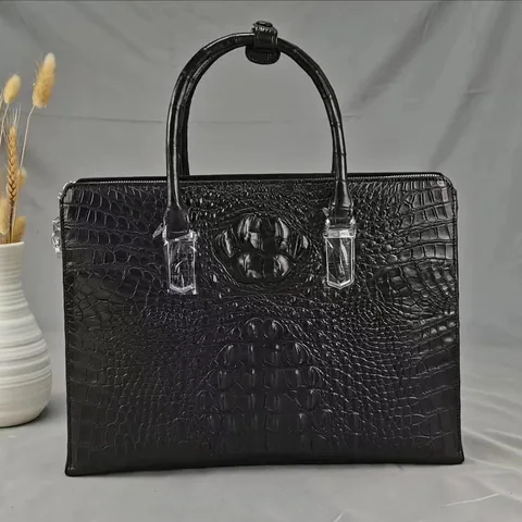 Crocodile Leather Men's Briefcase HCB006
