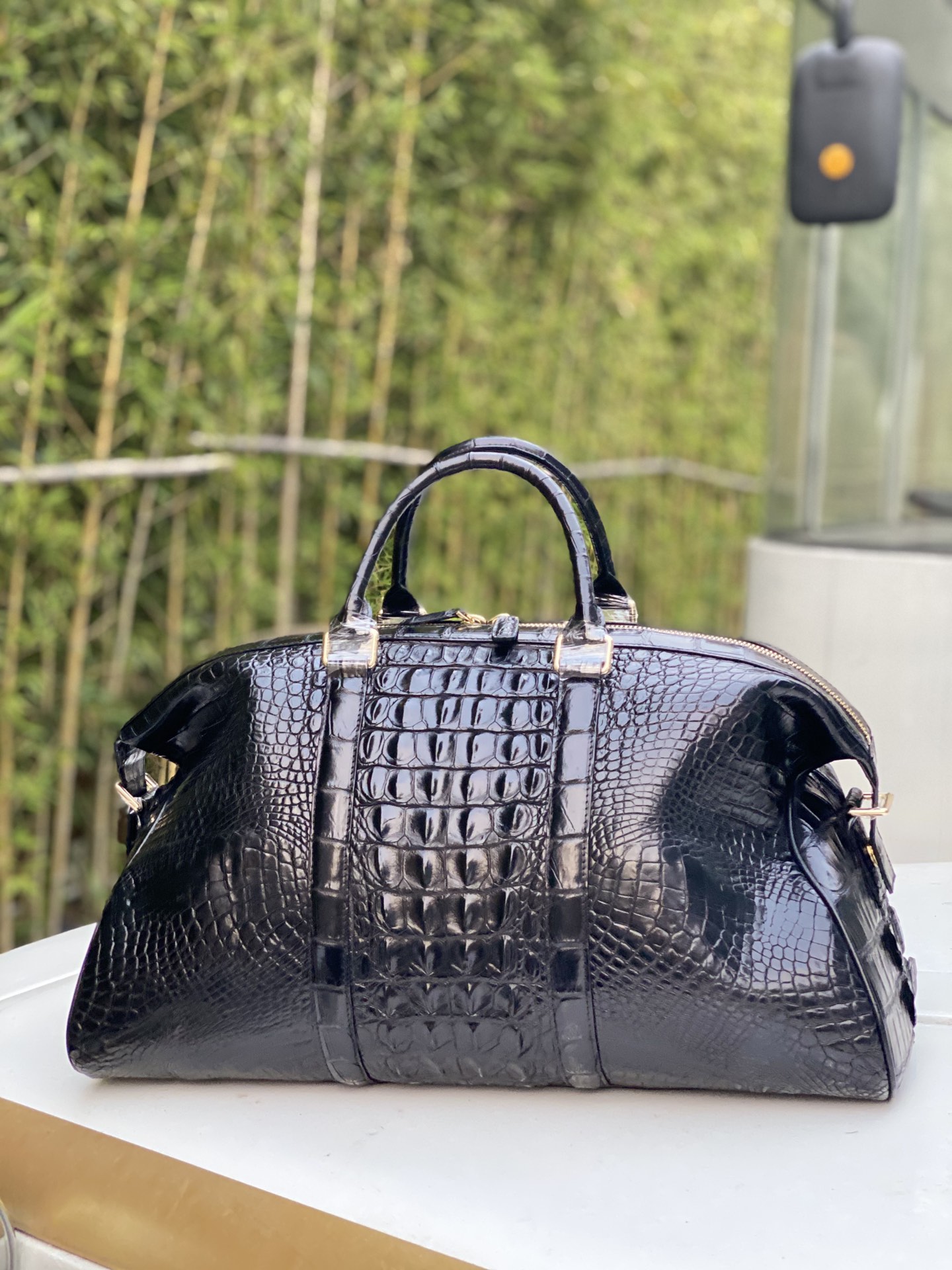 Crocodile Leather Head Cut Travel Bag HCB007 photo 4