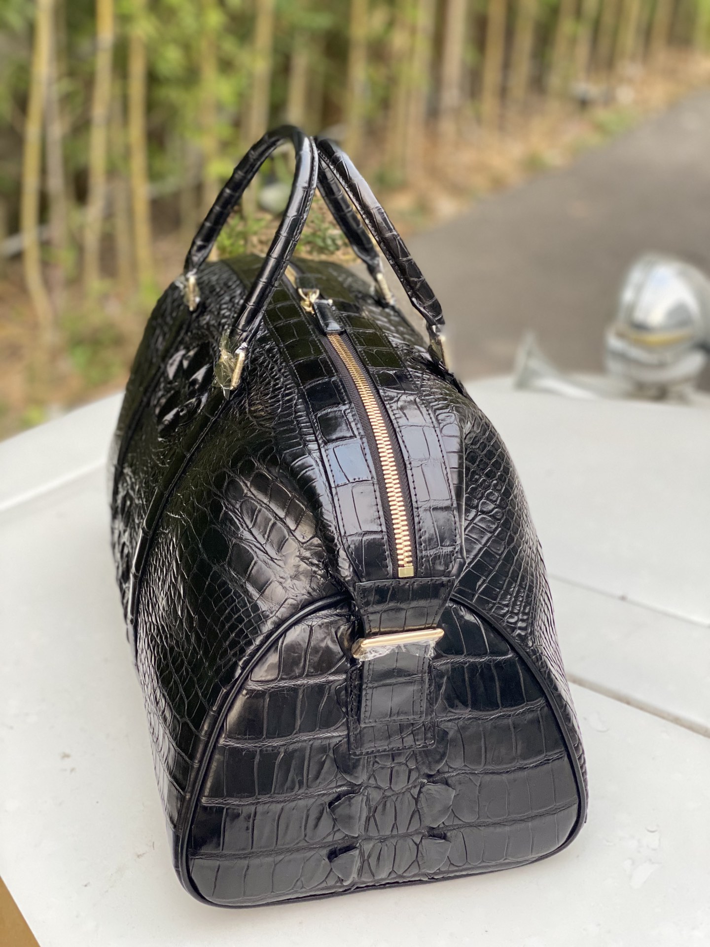 Crocodile Leather Head Cut Travel Bag HCB007 photo 5