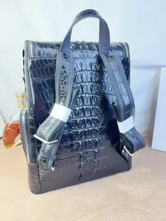Crocodile Leather Men's Matte Nile Backpack HCB008 image 3