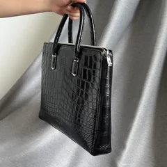 Crocodile Leather Men's Belly Cut Briefcase HCB013 image 3