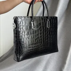Crocodile Leather Men's Belly Cut Briefcase HCB013 image 7
