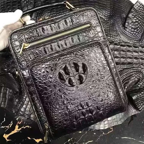 Crocodile Leather Head Cut Shoulder Bag HCB015