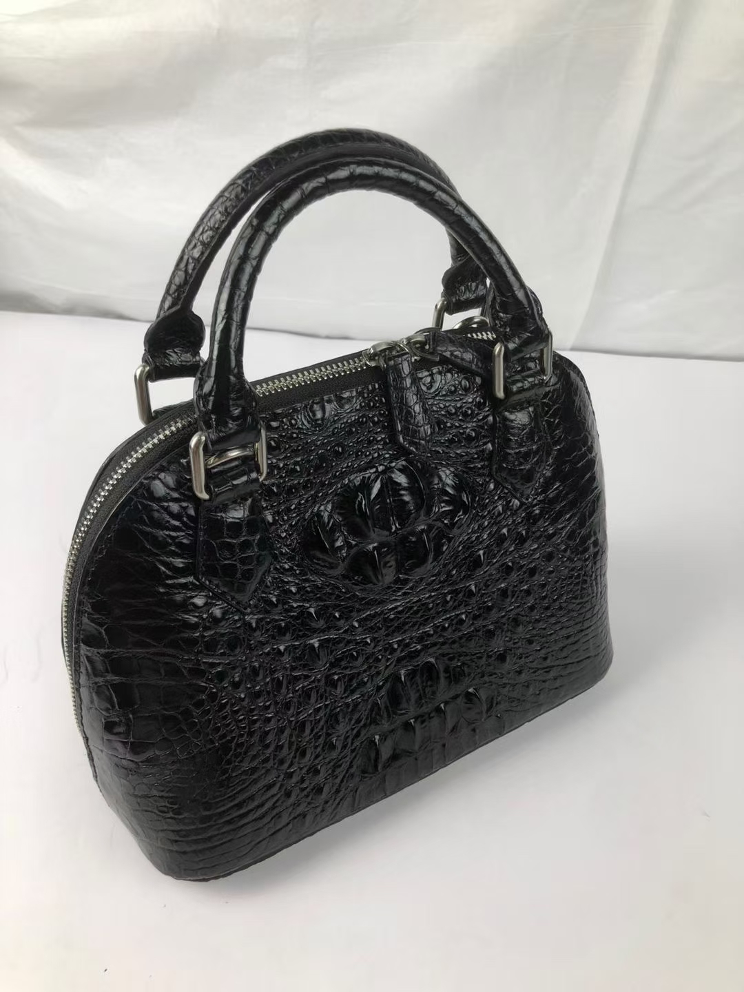 Crocodile Leather Hornback 25 x 13 x 18cm Shell Bag HCB016 photo 4