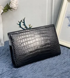 Crocodile Leather Men's Hornback 26 x 17 x 5cm Clutch Bag HCB017 image 3