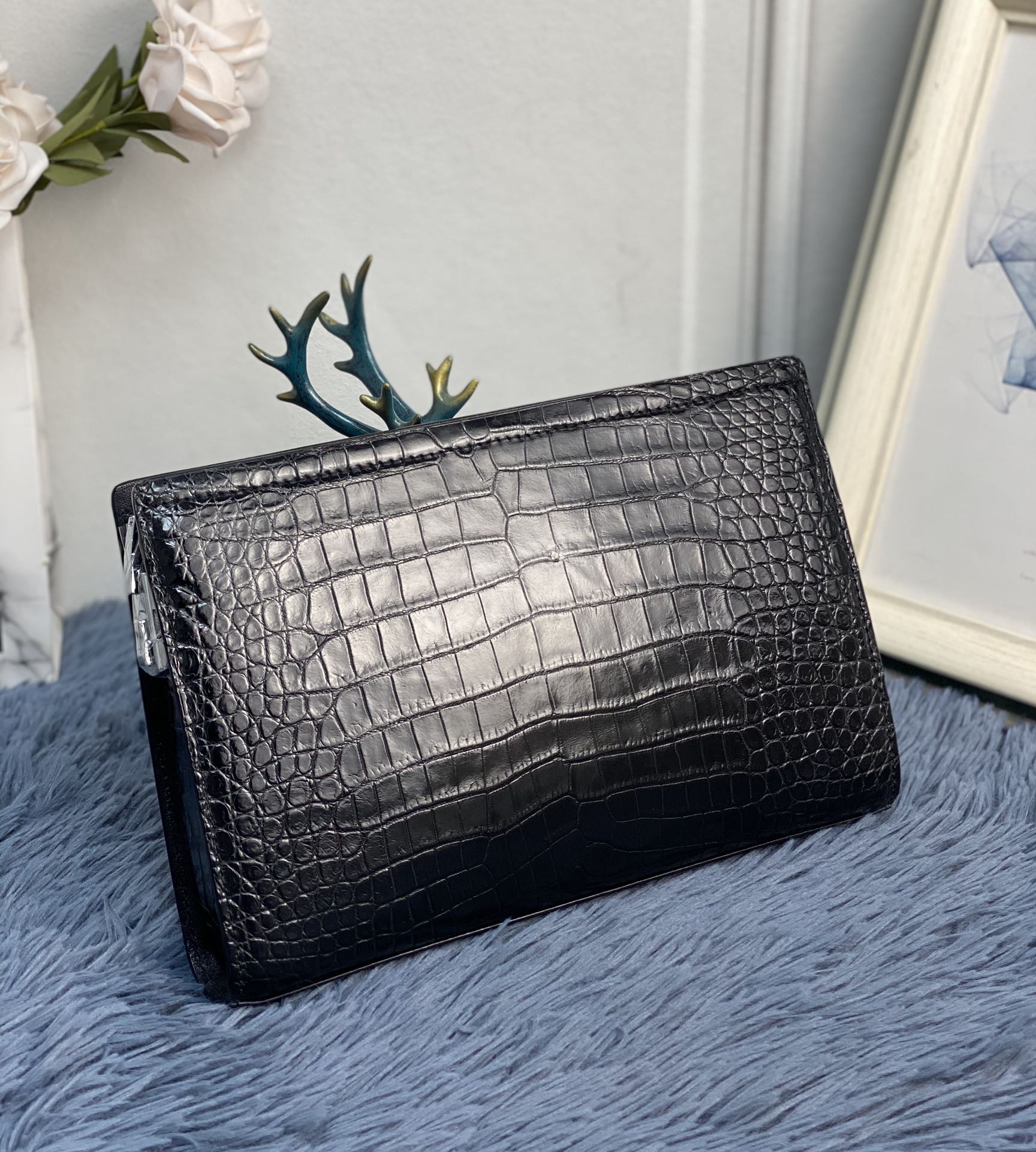 Crocodile Leather Men's Hornback 26 x 17 x 5cm Clutch Bag HCB017 photo 3