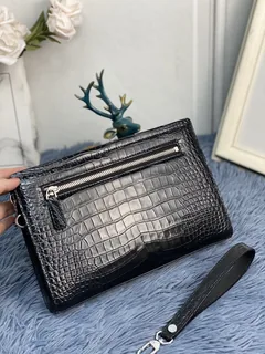 Crocodile Leather Men's Hornback 26 x 17 x 5cm Clutch Bag HCB017 image 6