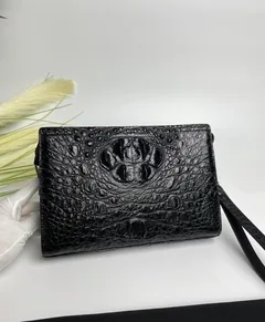 Crocodile Leather Men's Hornback Clutch Bag HCB019 image 1