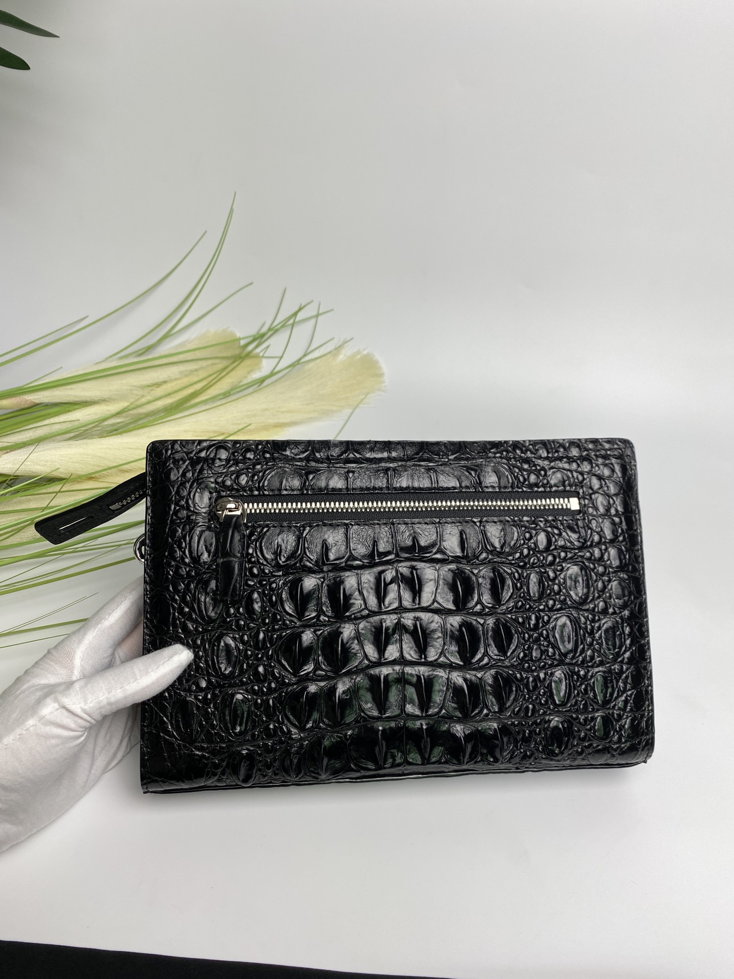 Crocodile Leather Men's Hornback Clutch Bag HCB019 image 2