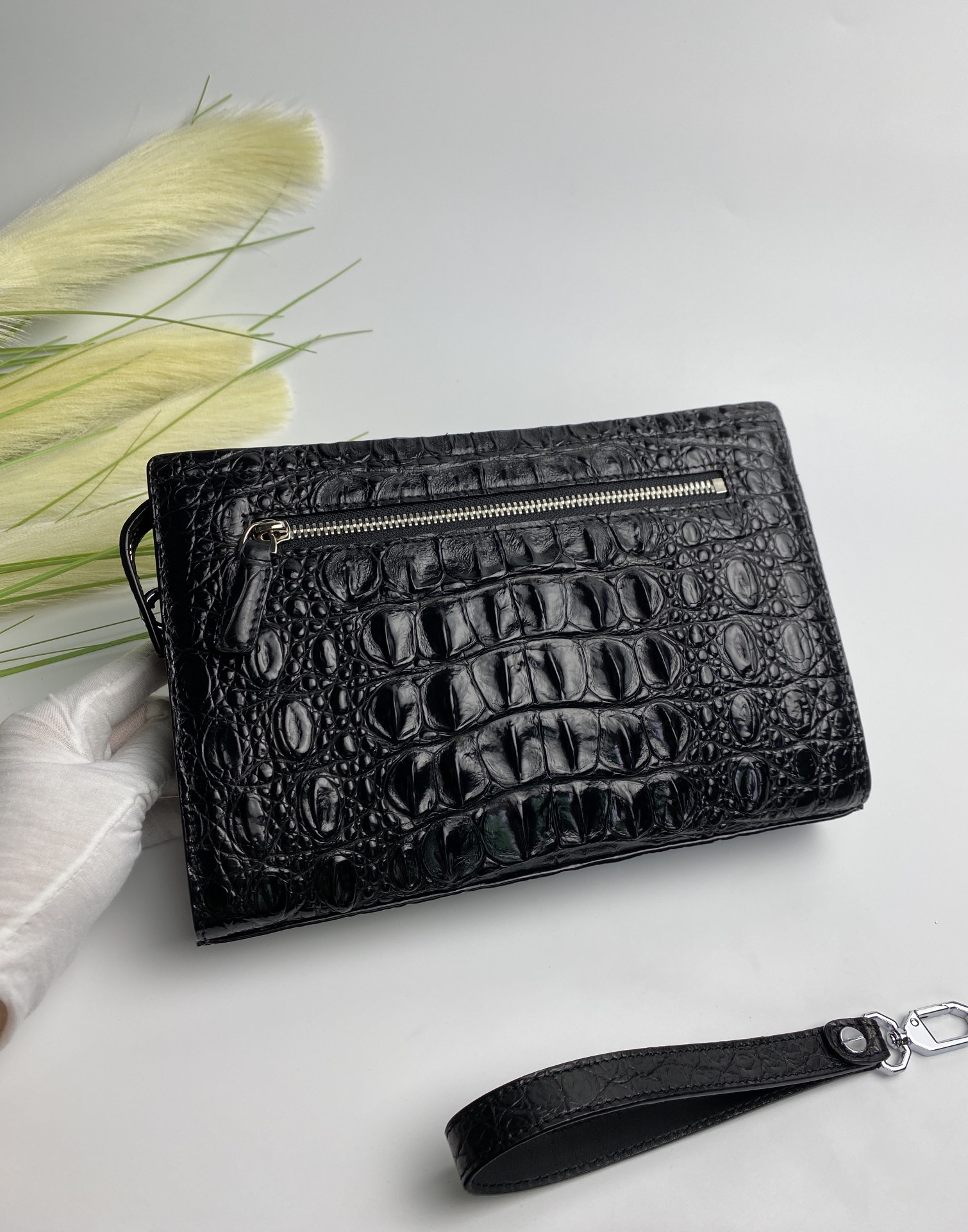 Crocodile Leather Men's Hornback Clutch Bag HCB019 image 5